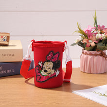 Load image into Gallery viewer, Round Messenger Strap Water Bottle Insulated Protective Bag (Red Mouse)