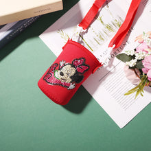 Load image into Gallery viewer, Round Messenger Strap Water Bottle Insulated Protective Bag (Red Mouse)