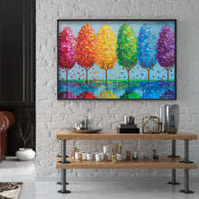Load image into Gallery viewer, Colorful Tree 40*30CM(Canvas) Beautiful Special Shaped Drill Diamond Painting