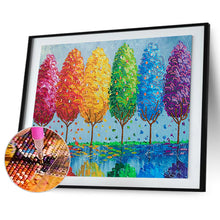Load image into Gallery viewer, Colorful Tree 40*30CM(Canvas) Beautiful Special Shaped Drill Diamond Painting
