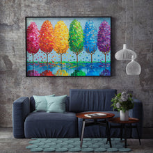 Load image into Gallery viewer, Colorful Tree 40*30CM(Canvas) Beautiful Special Shaped Drill Diamond Painting