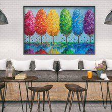 Load image into Gallery viewer, Colorful Tree 40*30CM(Canvas) Beautiful Special Shaped Drill Diamond Painting