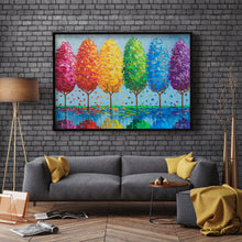 Load image into Gallery viewer, Colorful Tree 40*30CM(Canvas) Beautiful Special Shaped Drill Diamond Painting