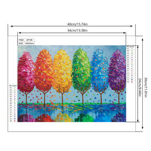 Load image into Gallery viewer, Colorful Tree 40*30CM(Canvas) Beautiful Special Shaped Drill Diamond Painting