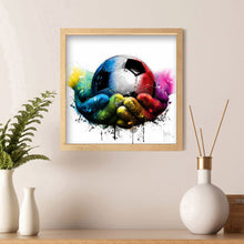 Load image into Gallery viewer, Hand Hold Football 30*30CM(Canvas) Full Round Drill Diamond Painting