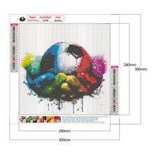 Load image into Gallery viewer, Hand Hold Football 30*30CM(Canvas) Full Round Drill Diamond Painting