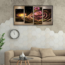 Load image into Gallery viewer, Glowing Flower 5 Panels 80*40CM(Canvas) Full Round Drill Diamond Painting