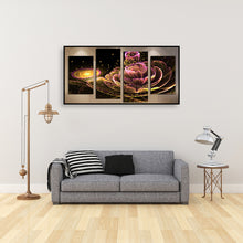 Load image into Gallery viewer, Glowing Flower 5 Panels 80*40CM(Canvas) Full Round Drill Diamond Painting