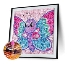 Load image into Gallery viewer, Cartoon Animal Butterfly 18*18CM(Canvas) Full Special Shaped Drill Diamond Painting