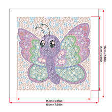Load image into Gallery viewer, Cartoon Animal Butterfly 18*18CM(Canvas) Full Special Shaped Drill Diamond Painting