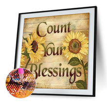 Load image into Gallery viewer, Blessings Letter 30*30CM(Canvas) Full Round Drill Diamond Painting