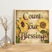 Load image into Gallery viewer, Blessings Letter 30*30CM(Canvas) Full Round Drill Diamond Painting