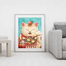 Load image into Gallery viewer, Fat Lucky Cat 30*40CM(Canvas) Full Round Drill Diamond Painting