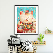 Load image into Gallery viewer, Fat Lucky Cat 30*40CM(Canvas) Full Round Drill Diamond Painting