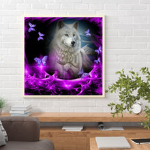 Load image into Gallery viewer, Wolf Butterflies 30*30CM(Canvas) Full Round Drill Diamond Painting