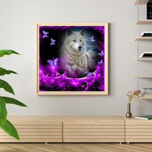 Load image into Gallery viewer, Wolf Butterflies 30*30CM(Canvas) Full Round Drill Diamond Painting