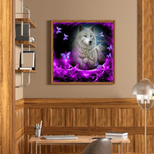 Load image into Gallery viewer, Wolf Butterflies 30*30CM(Canvas) Full Round Drill Diamond Painting