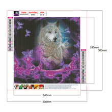 Load image into Gallery viewer, Wolf Butterflies 30*30CM(Canvas) Full Round Drill Diamond Painting
