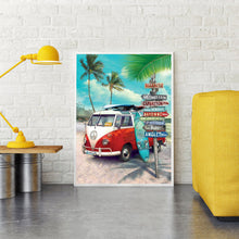 Load image into Gallery viewer, Beach Van 30*40CM(Canvas) Full Round Drill Diamond Painting