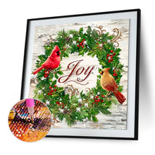 Load image into Gallery viewer, Christmas Wreath 35*35CM(Canvas) Beautiful Special Shaped Drill Diamond Painting