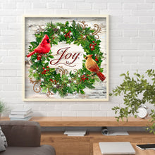 Load image into Gallery viewer, Christmas Wreath 35*35CM(Canvas) Beautiful Special Shaped Drill Diamond Painting