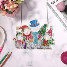Load image into Gallery viewer, DIY Applique Diamond Snowman Christmas Tree Wall Hanger Acrylic Kit Pendant