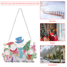 Load image into Gallery viewer, DIY Applique Diamond Snowman Christmas Tree Wall Hanger Acrylic Kit Pendant