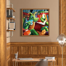 Load image into Gallery viewer, Green Dragon 35*35CM(Canvas) Full Round Drill Diamond Painting