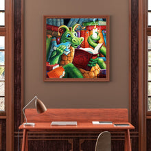 Load image into Gallery viewer, Diamond Painting - Full Round - Green Dragon (35*35cm)