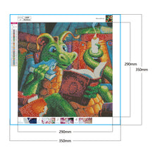 Load image into Gallery viewer, Green Dragon 35*35CM(Canvas) Full Round Drill Diamond Painting