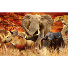 Load image into Gallery viewer, Diamond Painting - Full Round - Jungle Animals (60*40cm)