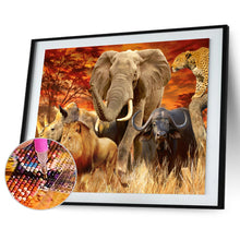 Load image into Gallery viewer, Diamond Painting - Full Round - Jungle Animals (60*40cm)