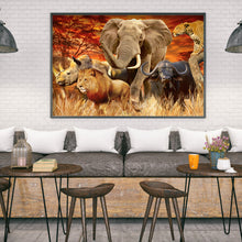 Load image into Gallery viewer, Diamond Painting - Full Round - Jungle Animals (60*40cm)