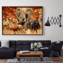 Load image into Gallery viewer, Diamond Painting - Full Round - Jungle Animals (60*40cm)