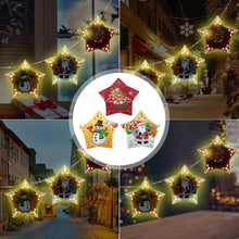 Load image into Gallery viewer, 5D DIY Diamond Painting Christmas Tree LED Hanging Star Lights