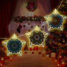 Load image into Gallery viewer, 5D DIY Diamond Painting Christmas Tree LED Hanging Star Lights
