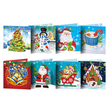 Load image into Gallery viewer, 8pcs DIY Special Drill Diamond Painting Christmas Card Rhinestone