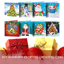 Load image into Gallery viewer, 8pcs DIY Special Drill Diamond Painting Christmas Card Rhinestone
