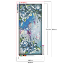 Load image into Gallery viewer, Diamond Painting - Full Round - Butterfly Flowers (40*80cm)