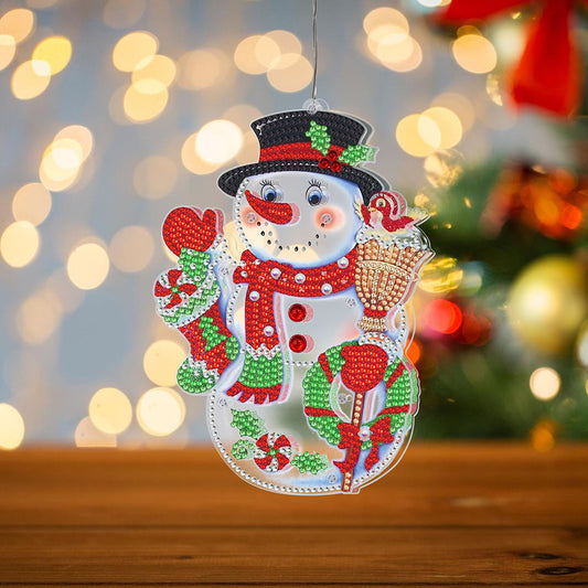 Xmas Diamond Painting Hanging Light Home Rhinestone Lamp Pendant
