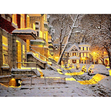 Load image into Gallery viewer, Round Diamond Painting - Full Round - Snow scene (50*40cm)