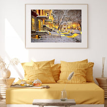 Load image into Gallery viewer, Round Diamond Painting - Full Round - Snow scene (50*40cm)