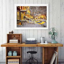 Load image into Gallery viewer, Round Diamond Painting - Full Round - Snow scene (50*40cm)