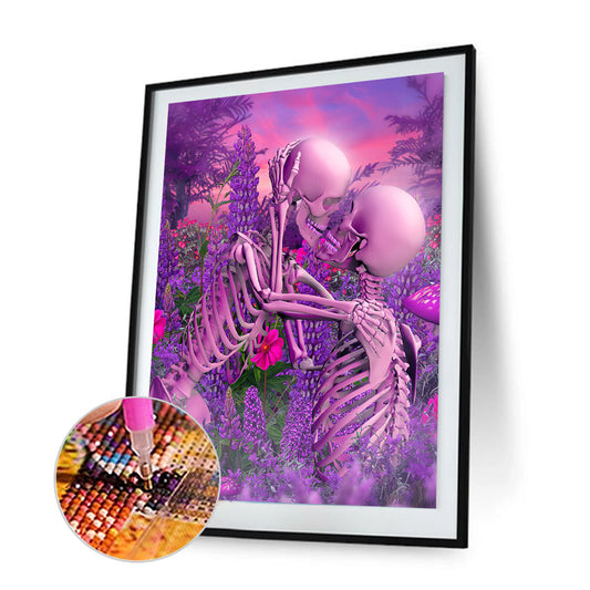 Round Diamond Painting - Full Round - Beautiful skull (30*40cm)