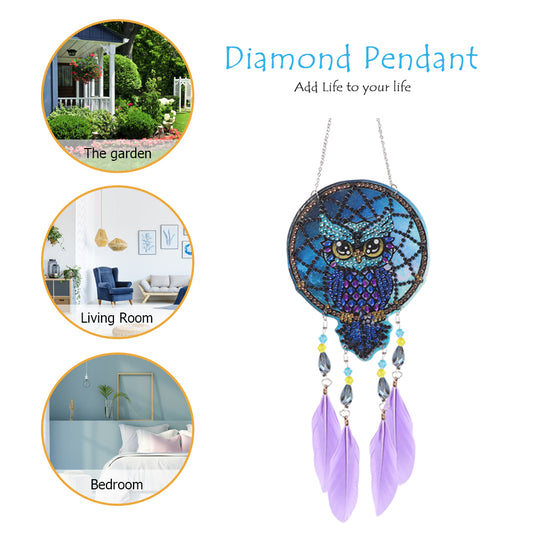 Diamond Painting Dream Light Catcher Wind Chime Crystal Pendant