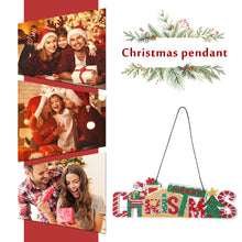 Load image into Gallery viewer, DIY Diamond Painting Merry Christmas Board Pendant Rhinestone Charm