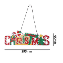 Load image into Gallery viewer, DIY Diamond Painting Merry Christmas Board Pendant Rhinestone Charm