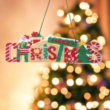 Load image into Gallery viewer, DIY Diamond Painting Merry Christmas Board Pendant Rhinestone Charm