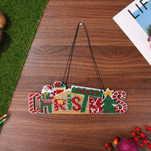 Load image into Gallery viewer, DIY Diamond Painting Merry Christmas Board Pendant Rhinestone Charm