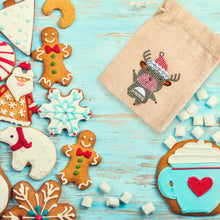 Load image into Gallery viewer, 5D DIY Diamond Painting Christmas Linen Gift Bag Cartoon Home Decor
